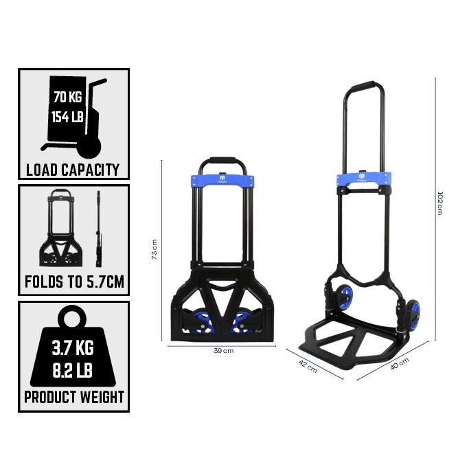 FT70 70kg Katlanır Yük Taşıma Arabası